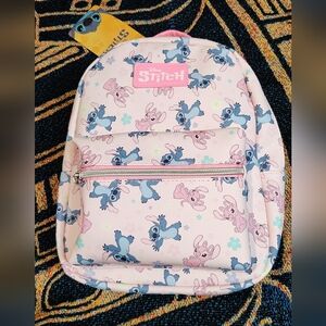 Disney Stitch Kids Backpack - Pink and Blue